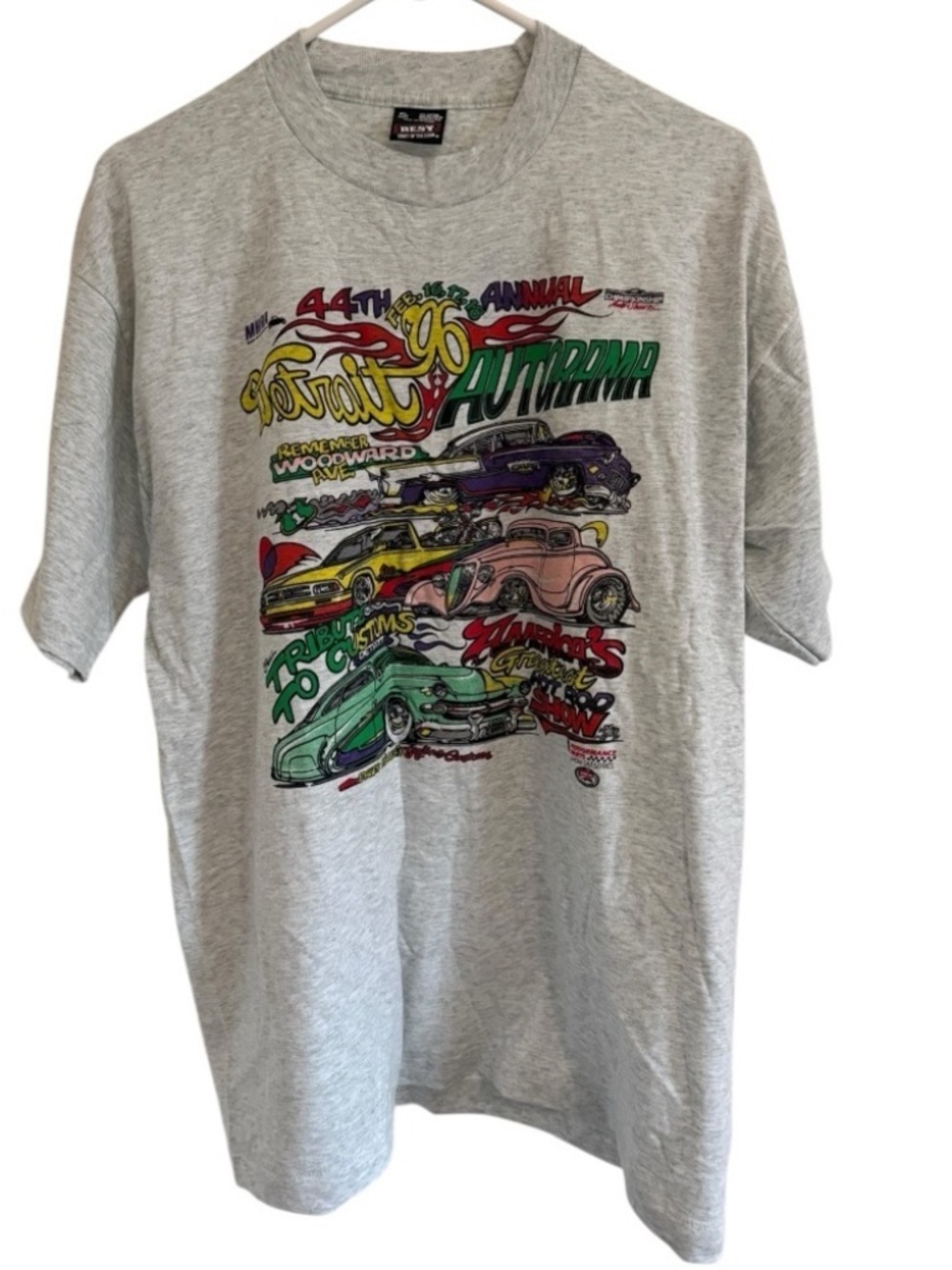 Fruit of the Loom Detroit Autorama 1996 Vintage T Shirt XL USA Car Show Grail